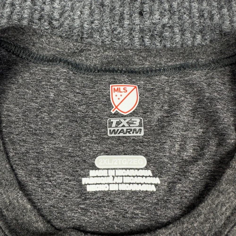 MLS DC United Soccer T-Shirt‎ Mens 2XL Charcoal Heather Gray TX3 Warm NWT
